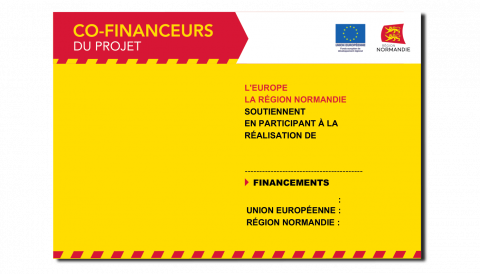 Modèle panneau cofinancement Europe-Normandie